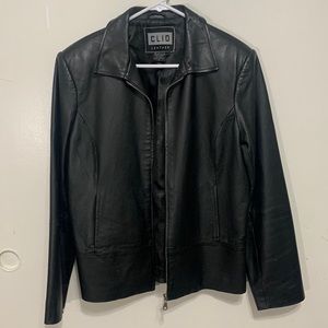 CLIO leather jacket size medium